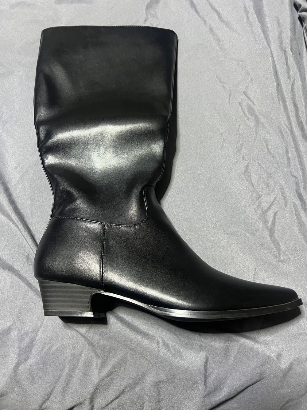 Coutgo Black Women's Mid-Calf Boots